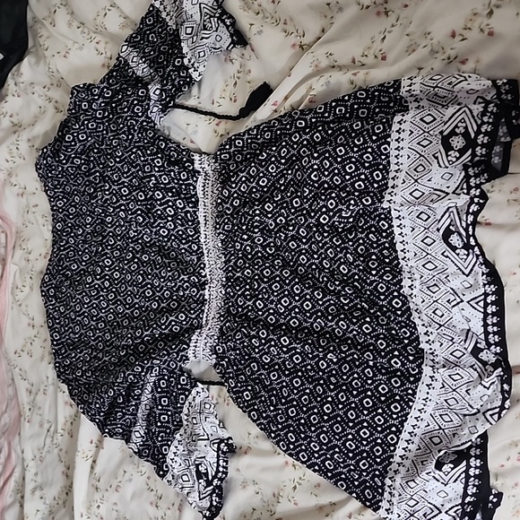 H&M Dark Gray Crocheted Sundress with White Stripes - Picture 5 of 7